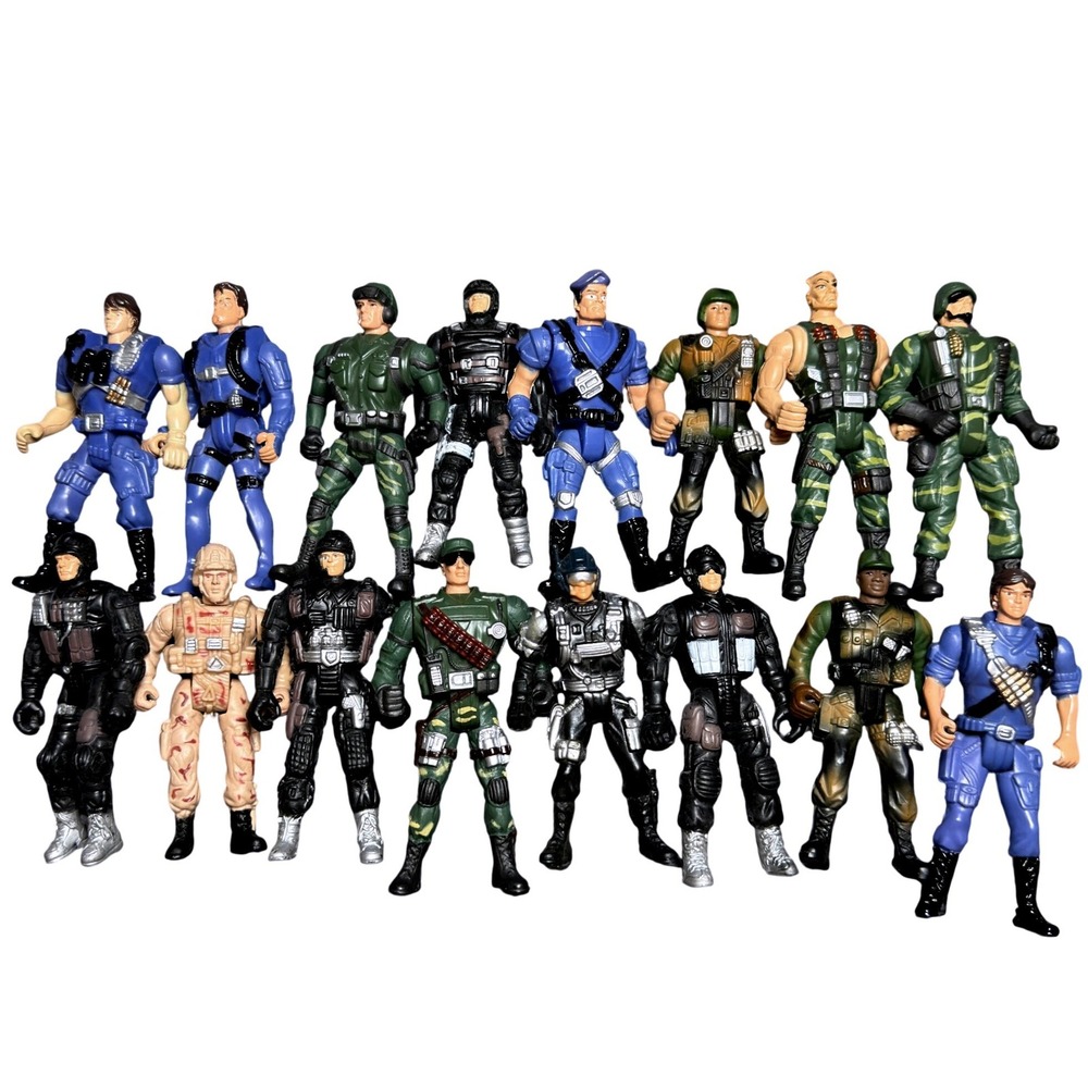 Vintage Chap Mei Military Action Figure Lot 16 Soldiers Camo 90's Y2K Toys